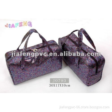 PVC Hand Bag With Shining Color for Travel Use